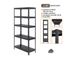 Μεταλλική ραφιέρα με Μεταλλικά Ράφια DRUMY 180x90x40, 5x130 kg κωδ. 1180