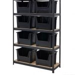 Μεταλλική Ραφιέρα με ξύλο MDF Futur Plus διαστάσεων 180x120x45 κωδ. 1185 - Image 3