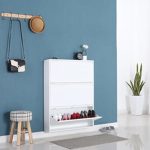 Nextdeco παπουτσοθήκη λευκή μεταλλική με 3 τμήματα Υ103,5x65,5x15,5εκ. - Image 3