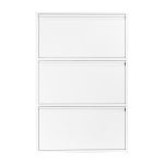 Nextdeco παπουτσοθήκη λευκή μεταλλική με 3 τμήματα Υ103,5x65,5x15,5εκ.