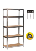 Μεταλλική ραφιέρα με ξύλο MDF διαστάσεων 180х75х40cm, 5x100kg κωδ. 954575