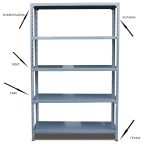 312 Μεταλλική Ραφιέρα 200Χ122Χ46 5ραφια max 100kg T. Dexion (με βίδες ) - Image 2