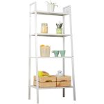 Ραφιέρα-βιβλιοθήκη με 4 επίπεδα λευκή Υ147x60x35εκ., κωδικός: 35982-00