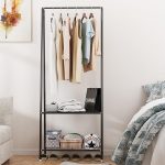 Κρεμάστρα-ράγα ρούχων μεταλλική μαύρη 151x60x36 cm - Image 2