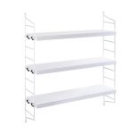 Ραφιέρα επιτοίχια με 3 ράφια λευκά Y50x60x15cm