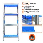 Αλουμινίου ραφιέρα  Gastronom  με ράφια PP πολυπροπυλένιο 180x75x50, 4×175 kg κωδ. 2710