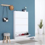 Nextdeco παπουτσοθήκη λευκή μεταλλική με 4 τμήματα Υ137,5x65.5x15,5εκ. - Image 2