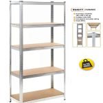 Μεταλλική ραφιέρα με ξύλο MDF διαστάσεων 180х75х45cm, 5x100kg κωδ. 954577