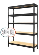 Μεταλλική Ραφιέρα με ξύλο MDF Praktik διαστάσεων 180x120x45 κωδ. 2317 - Image 2